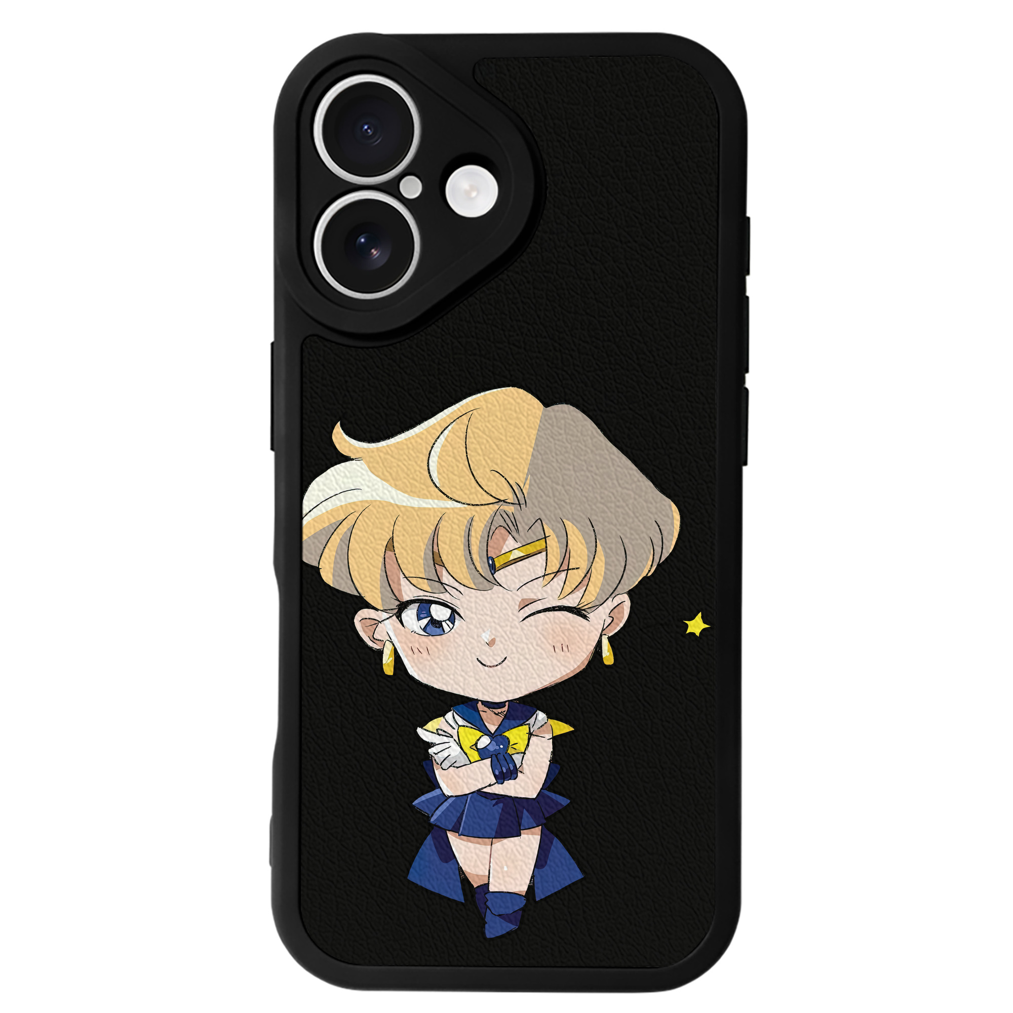 （画像用） 美少女戦士セーラームーン 天王はるか Sailor Moon Tenoh Haruka 【iPhone 16シリーズ対応】シリコンスマホケース（レザー調） 材質：シリコン